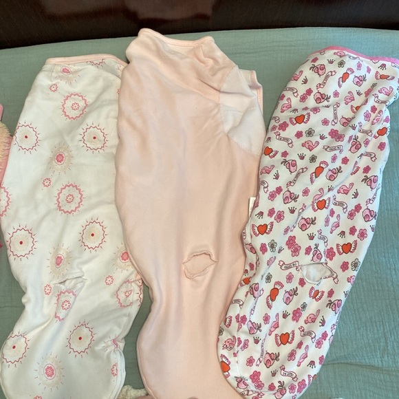 Aden & Anais swaddles sleep sack swaddle Me Pink baby girl small medium 0-3 mo - Picture 5 of 5